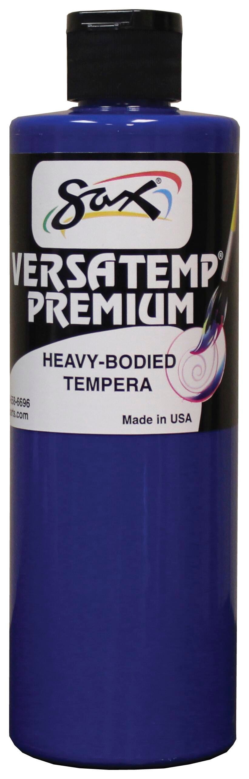 Sax Versatemp Premium Heavy-Bodied Tempera Paint, 1 Pint, Primary Blue 1592706